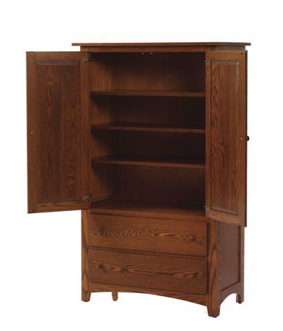 Solid Wood Farmhouse Armoire from DutchCrafters Amish Furniture