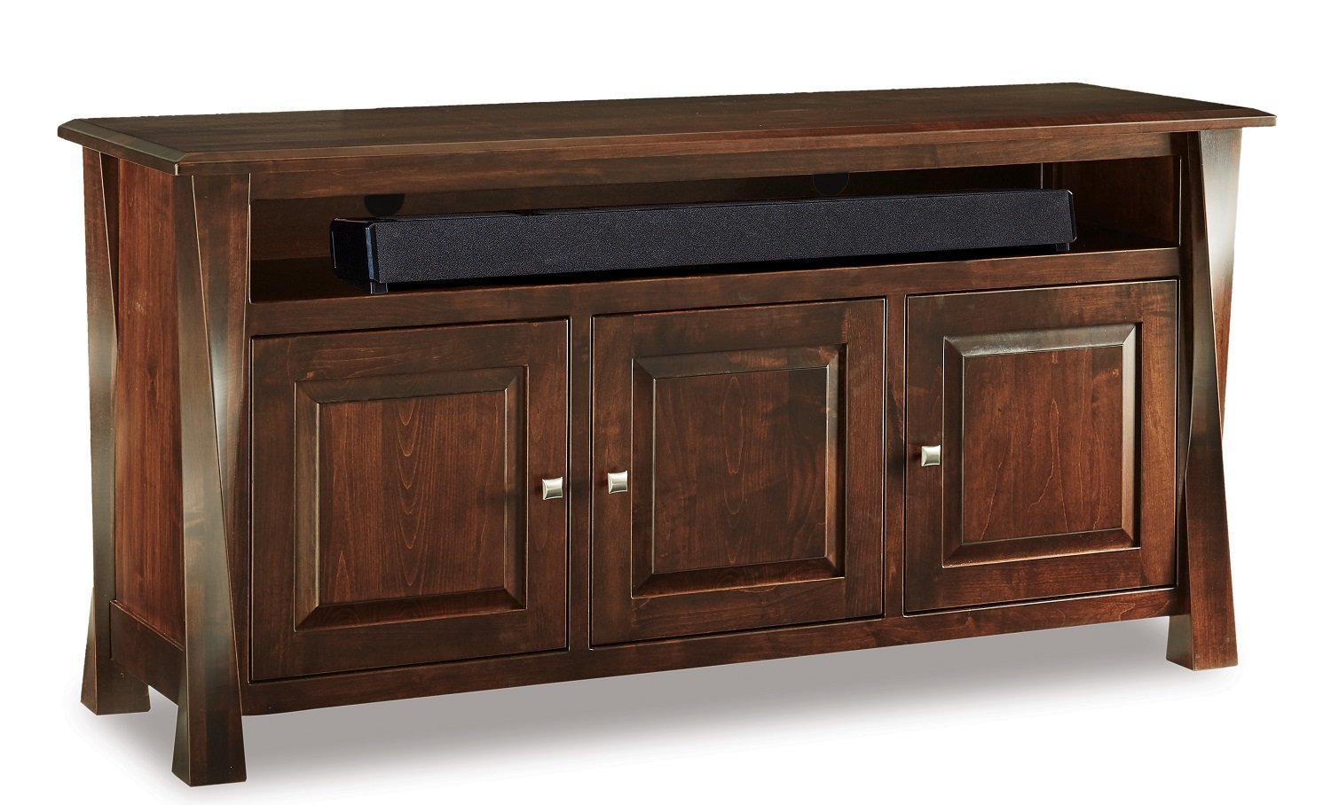 63" Media Console with Soundbar Shelf from DutchCrafters Amish