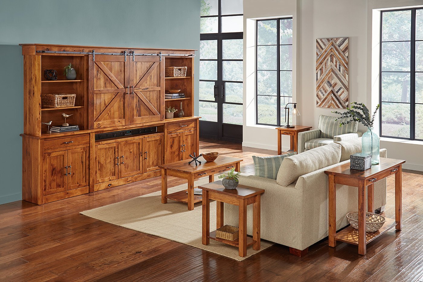 アメリカアーミッシュ製キャビネット（Amish Crafted）ビンテージ無垢材 Amish Open End Table with Drawer from DutchCrafters Amish Furniture