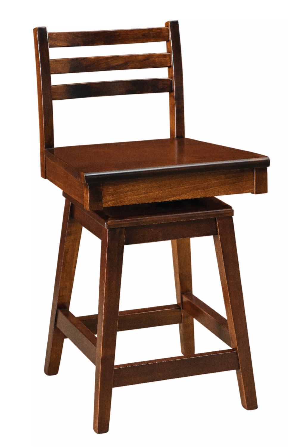 Woodbridge Solid Wood Swivel Bar Stool from DutchCrafters Amish