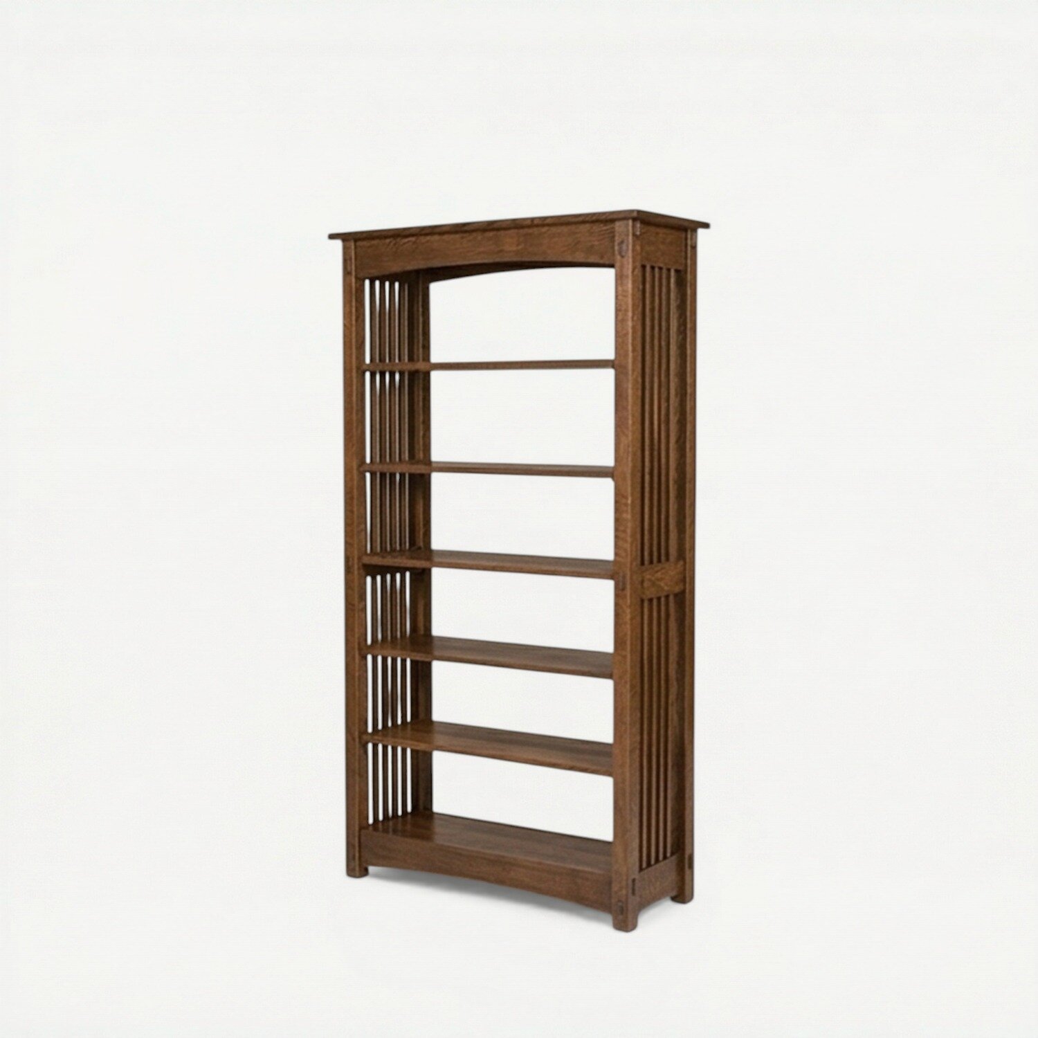Mission Style Open Bookcase with Adjustable Shelves | DutchCrafters