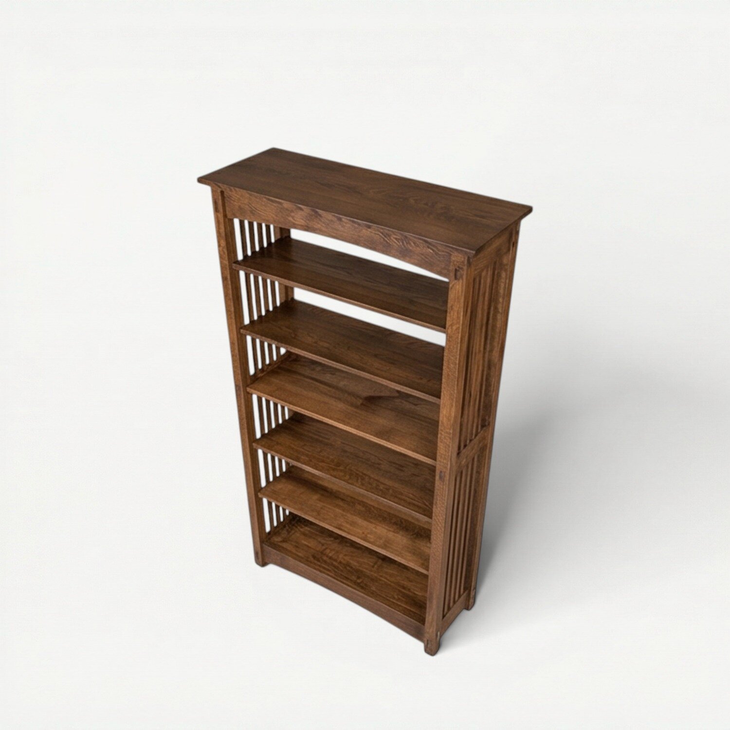 Mission Style Open Bookcase with Adjustable Shelves | DutchCrafters