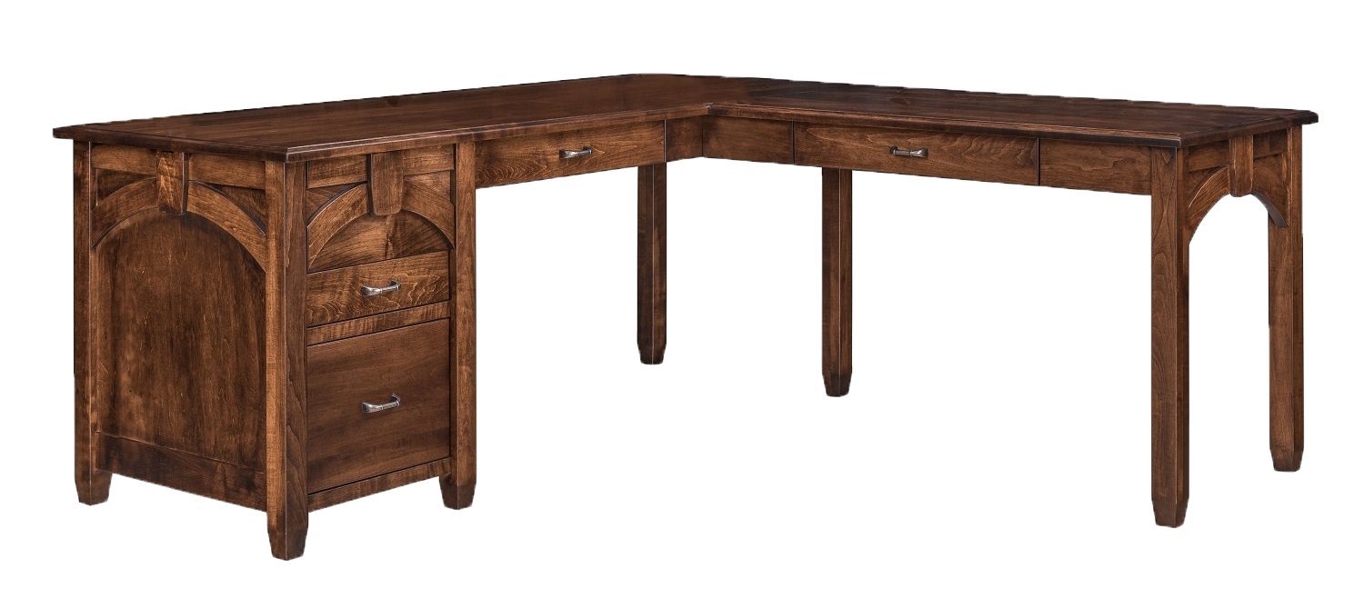 Sterling L-Shaped Desk from DutchCrafters Amish Furniture
