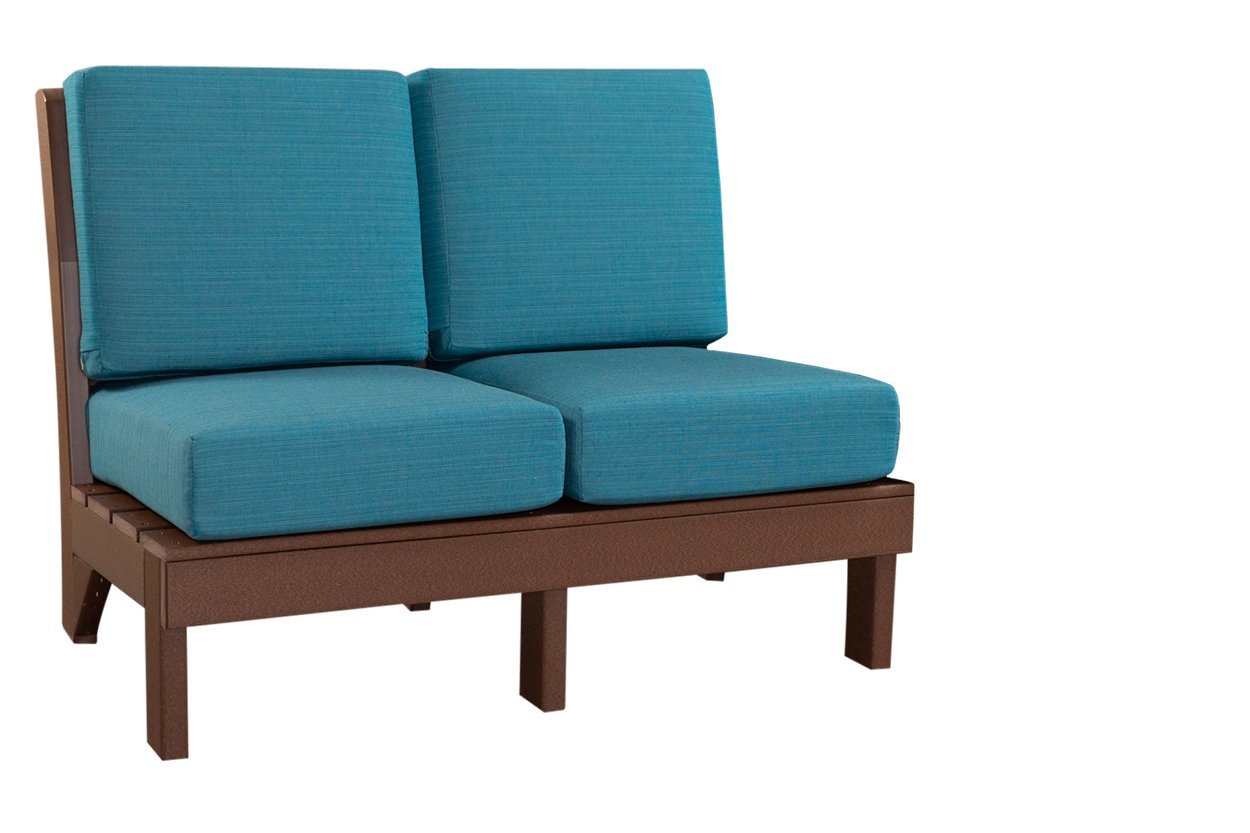 Coastal Armless Poly Love Seat from DutchCrafters Amish Furniture