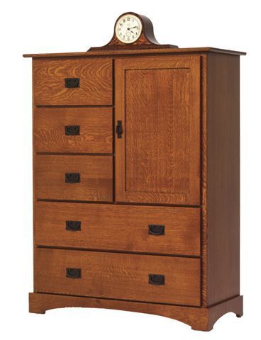 Kelsey Mission Chest of Drawers with Door from DutchCrafters Amish