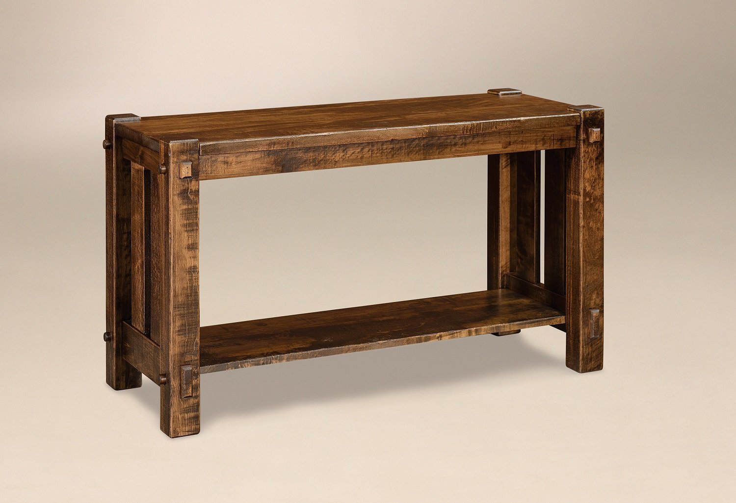 48" Rough Sawn Wood Console Table from Dutchcrafters Amish Furniture