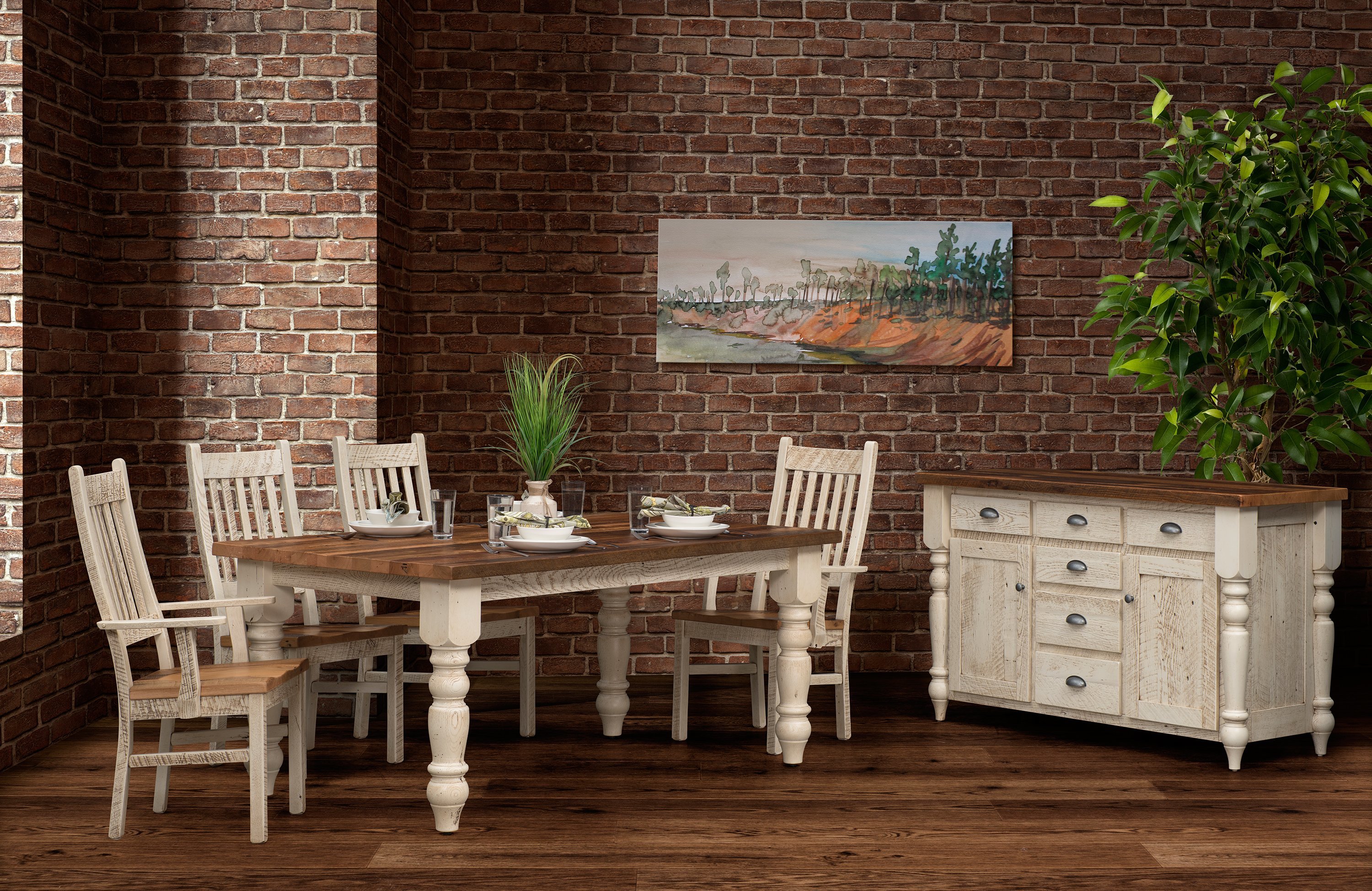 32 Farmhouse Coffee Table For Sale Cafe Westminster Coffee Kitchen   Pid 66267 Amish Farmhouse Barnwood Dining Set  10 