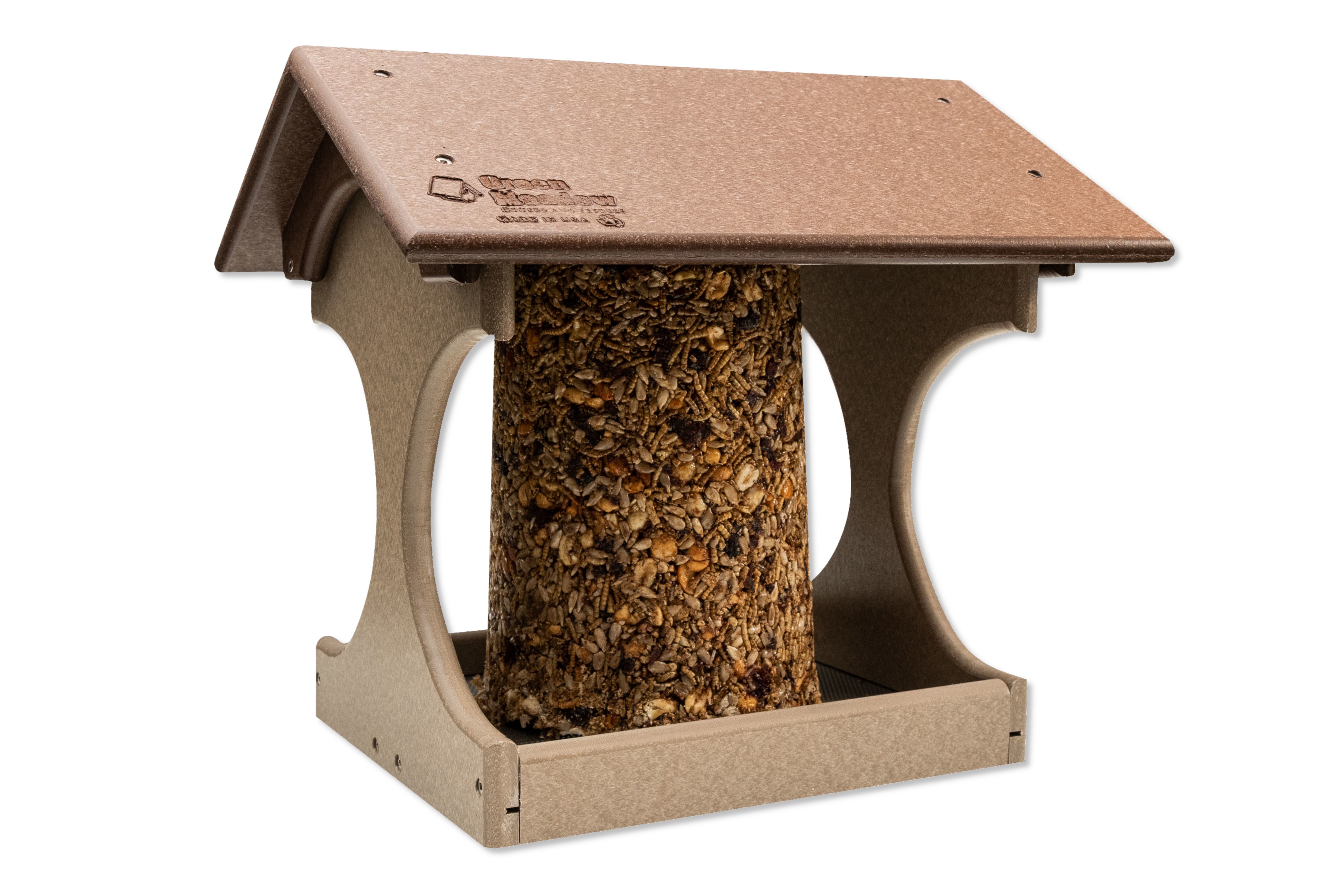 Recycled Poly Suet Log Bird Feeder from DutchCrafters Amish Furniture