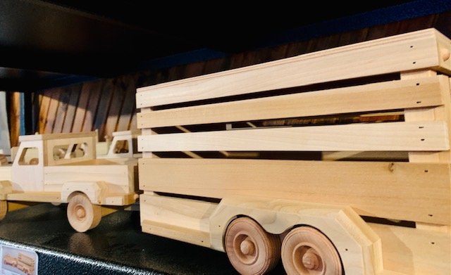 large wooden toy truck