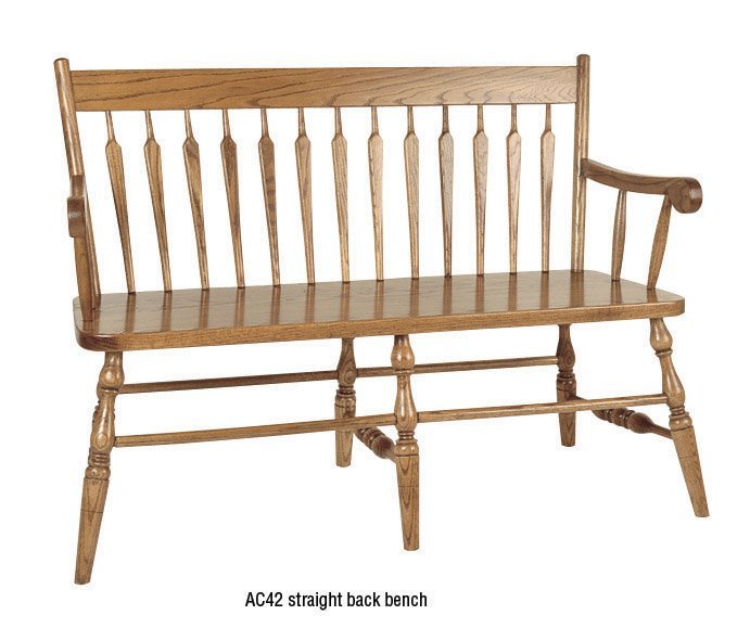 Colson Straight Windsor Bench from DutchCrafters Amish Furniture