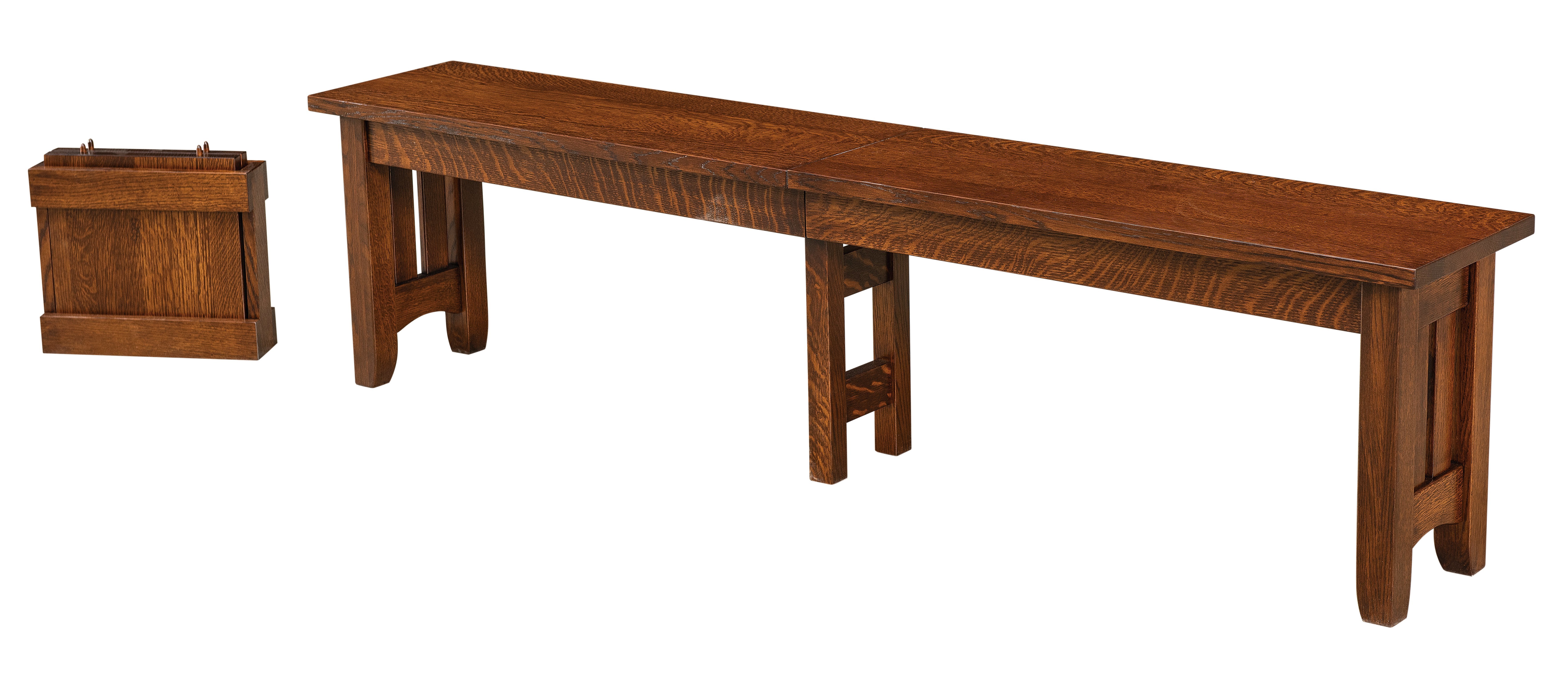 Mission Trestle Backless Dining Bench - Amish Handcrafted Quality