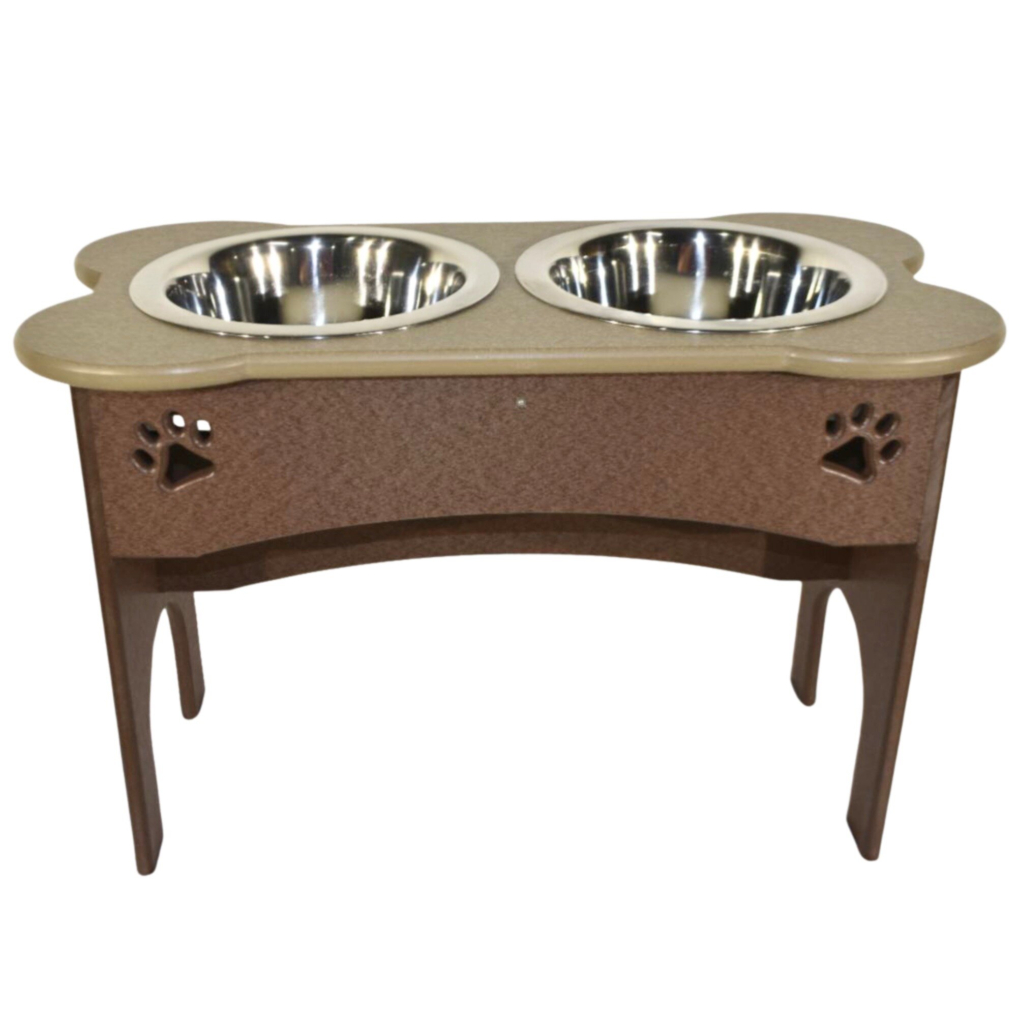 basis dog bowl stand Handcrafted Pet Bowl Holder Pet Food Area SILDTDBS003
