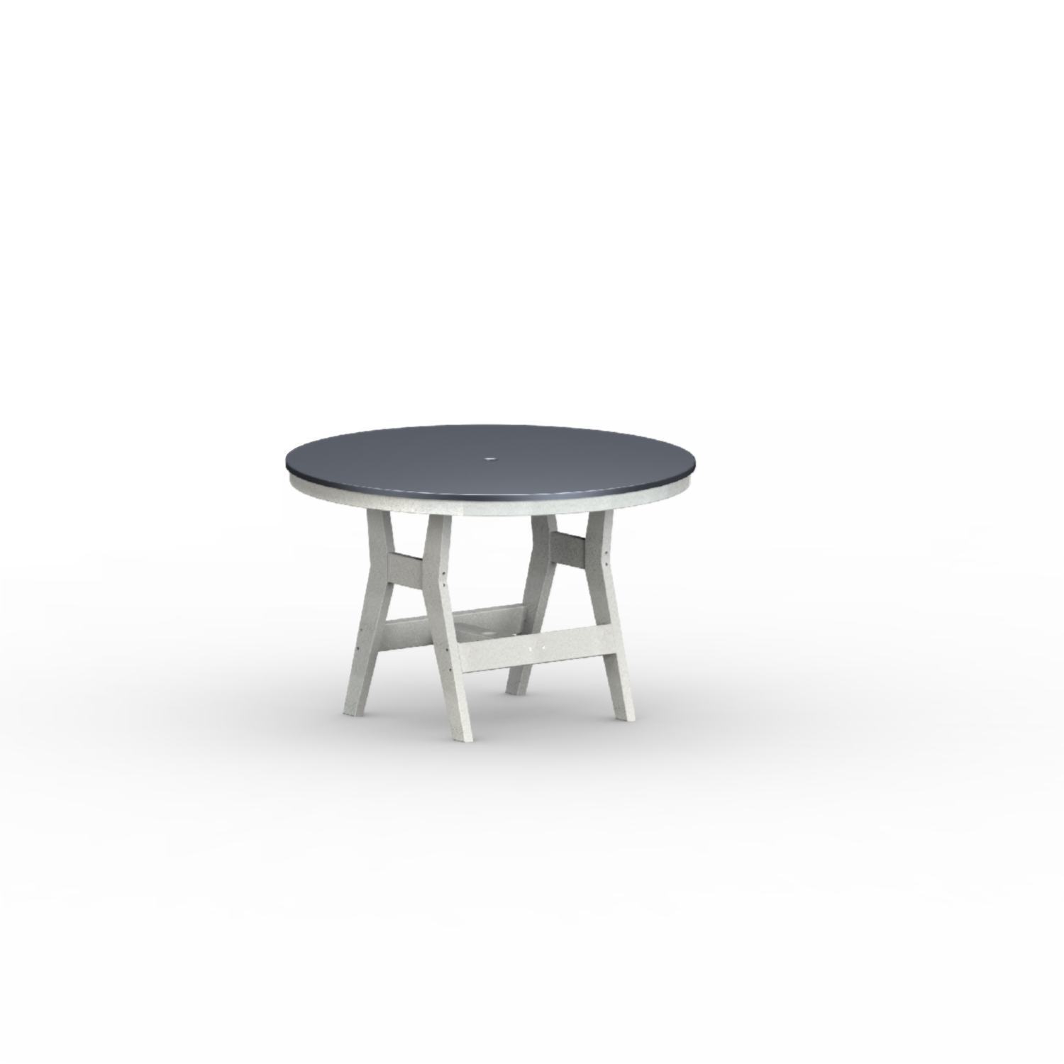 Berlin Gardens Harbor 48" Round Poly Table with Hammered Top from