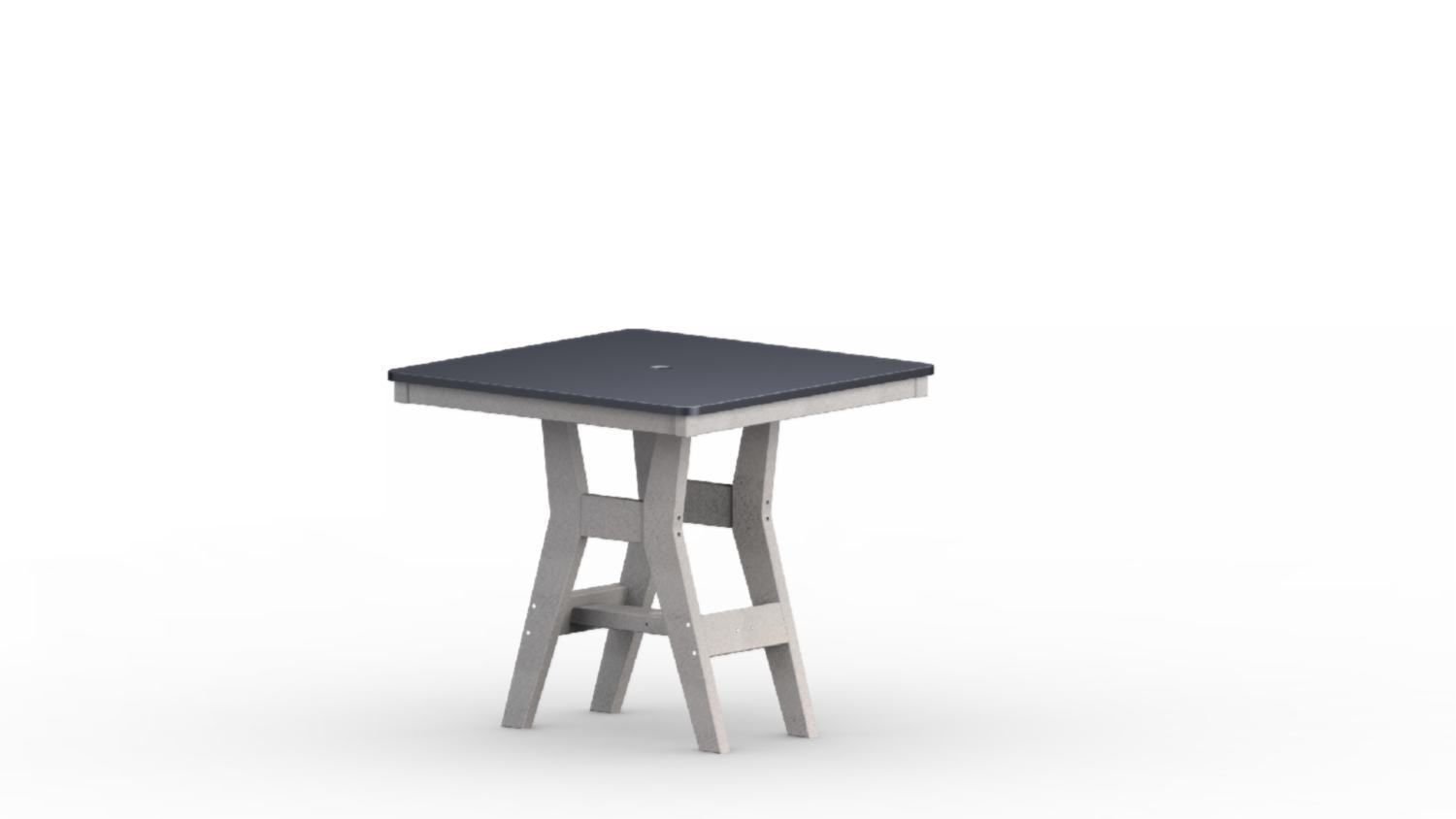 Berlin Gardens Harbor 33" Square Table with Hammered Poly Top from