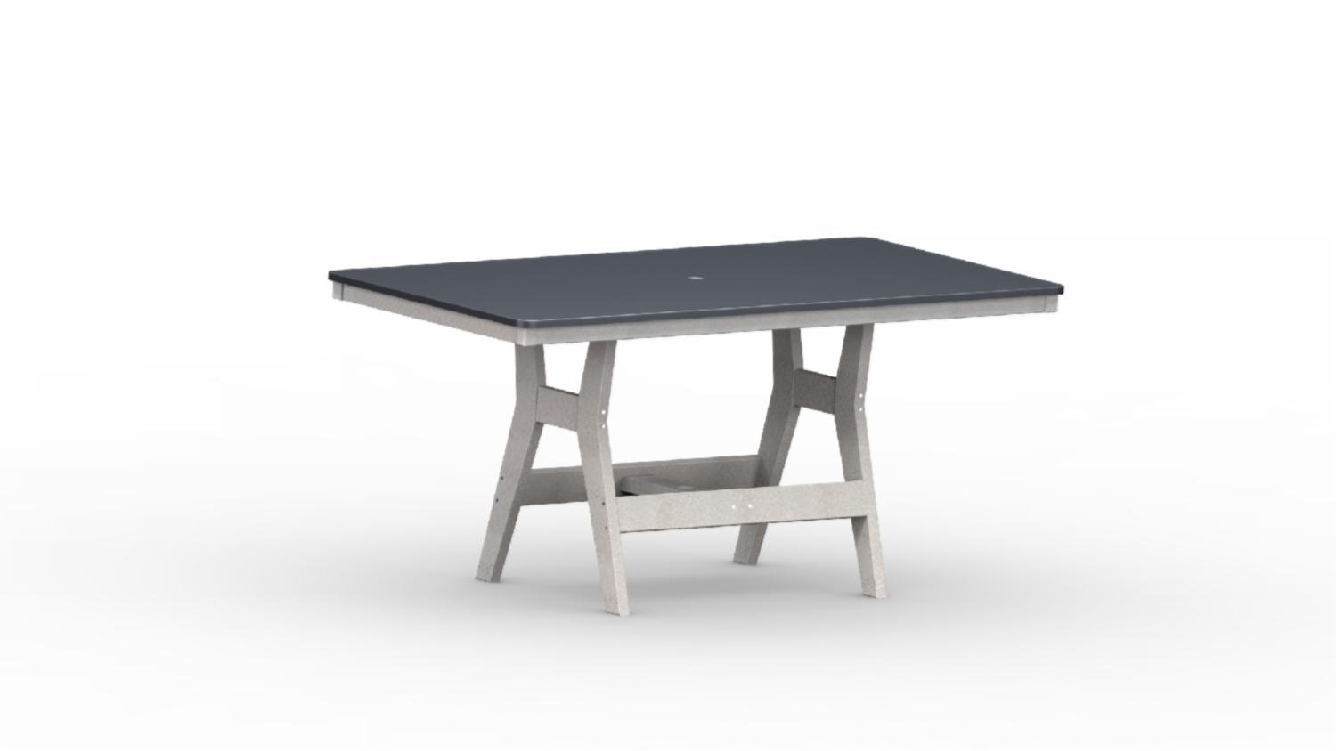 Berlin Gardens Harbor 33" x 66" Rectangular Table with Hammered Poly