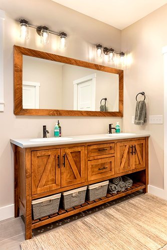 Amish 72 Henderson Mission Bathroom Double Vanity Cabinet