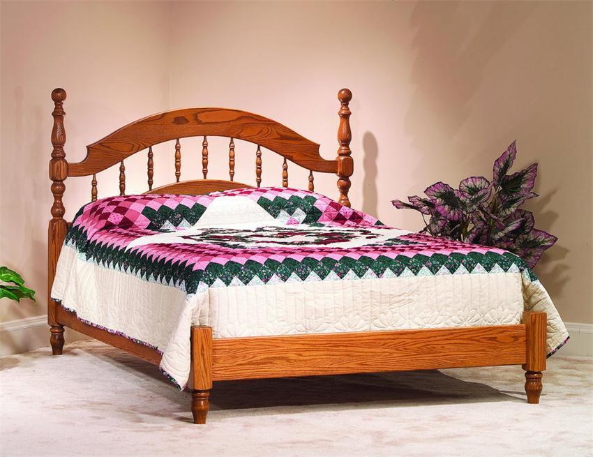 Amish Oak Crest Bed