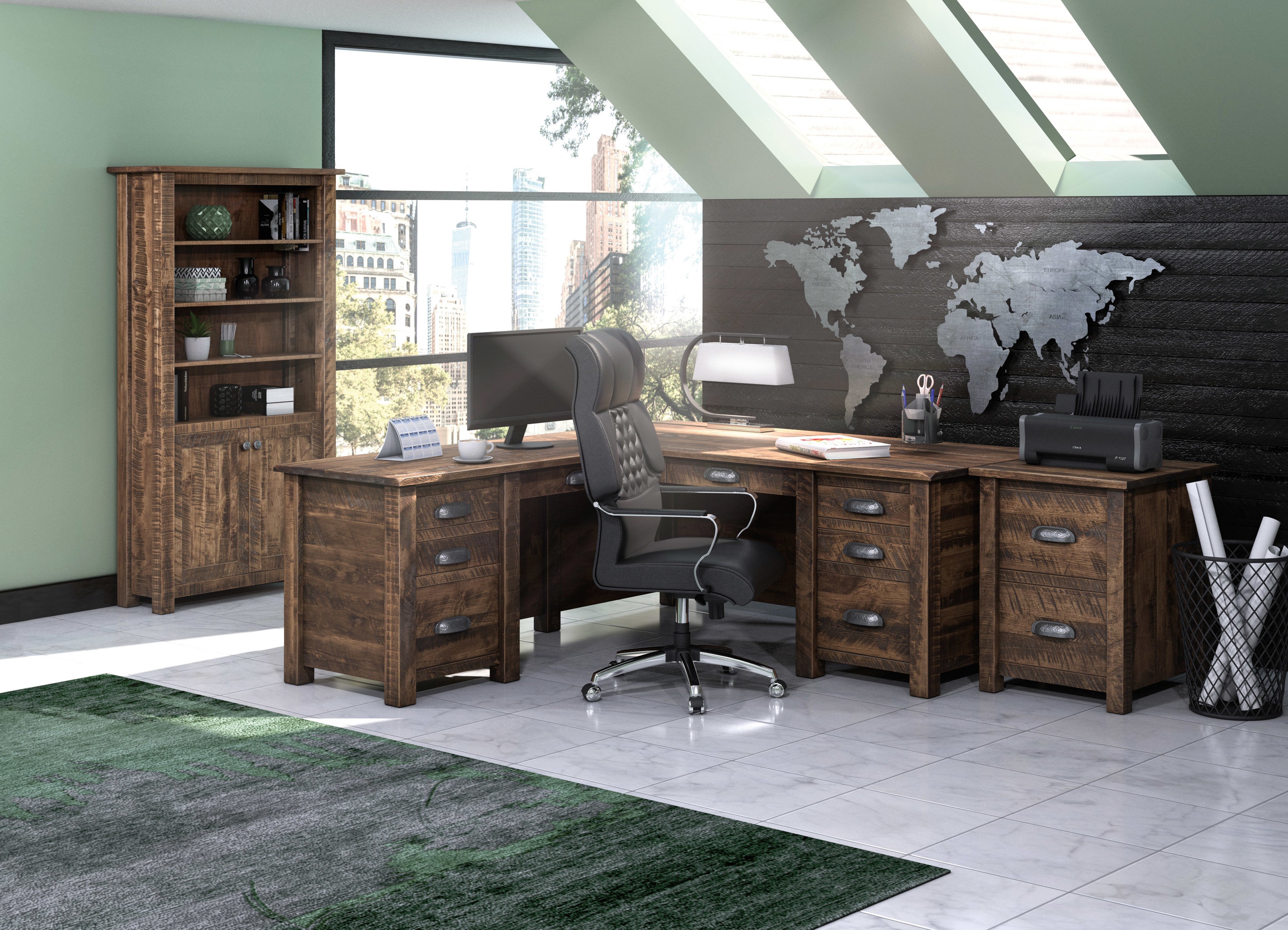 View of Home Office Furniture Set from DutchCrafters Amish Furniture