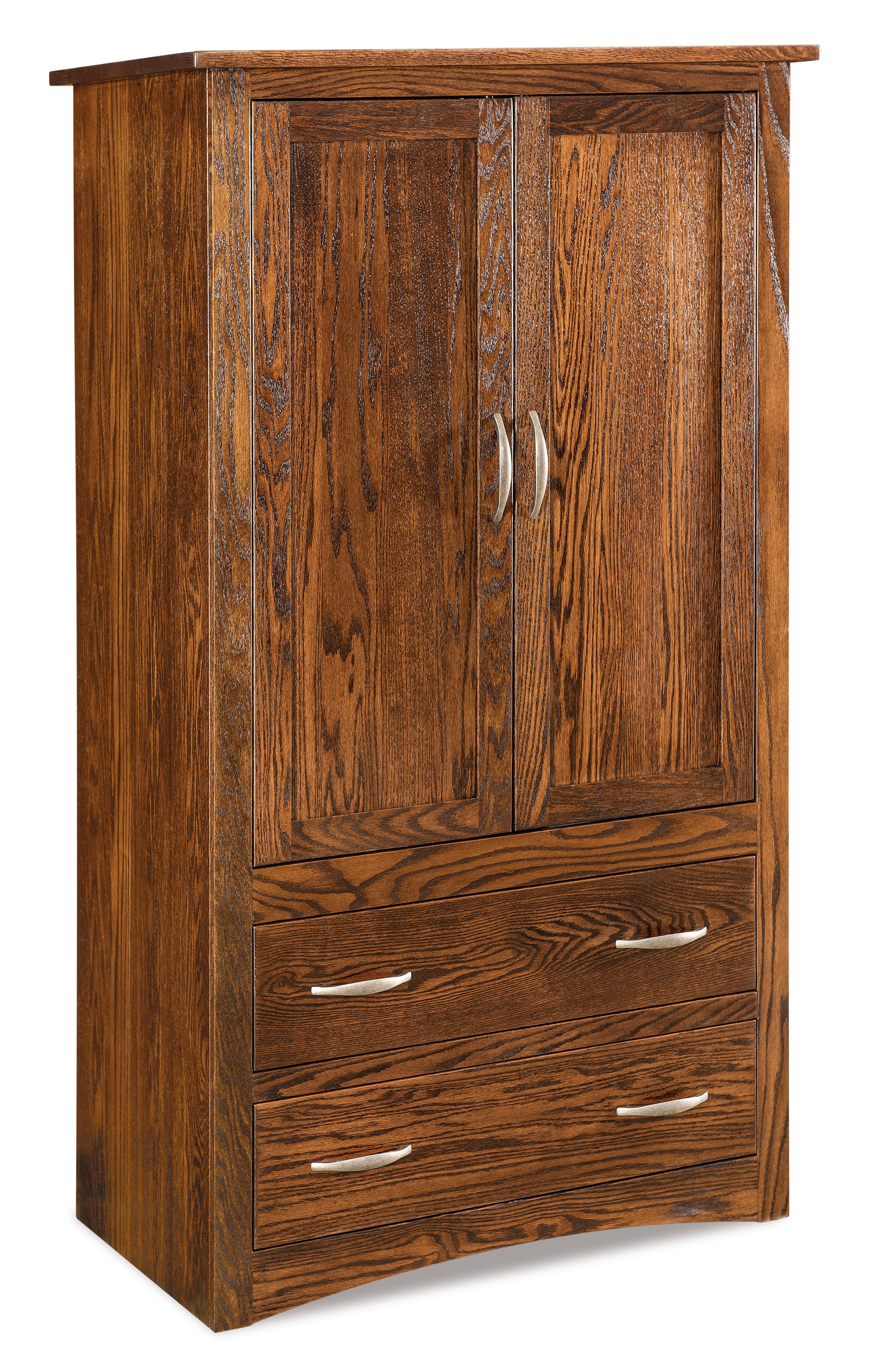 Rustic Custom Armoire with Drawers from DutchCrafters Amish Furniture