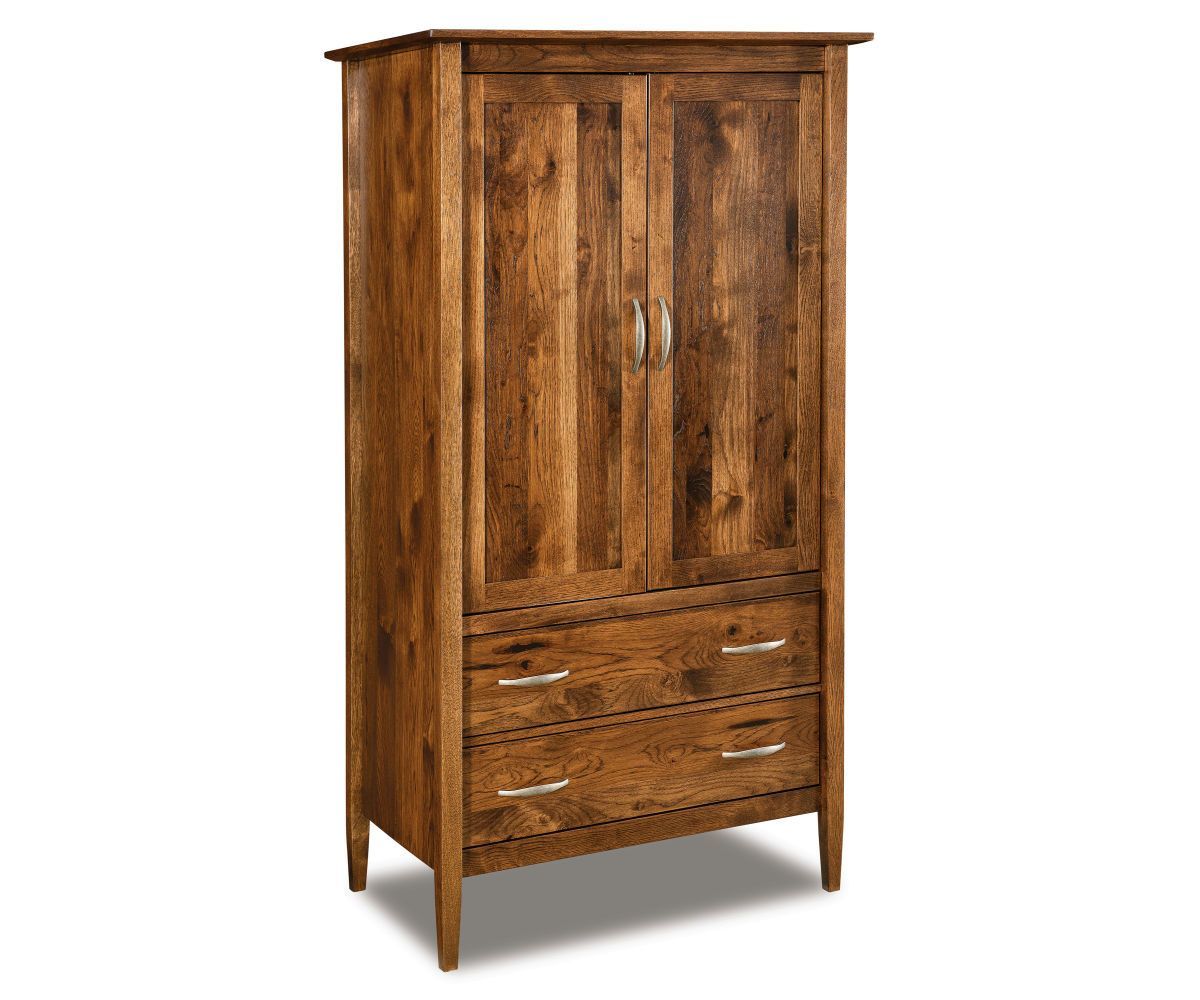 Contemporary Armoire with Drawers from DutchCrafters Amish Furniture