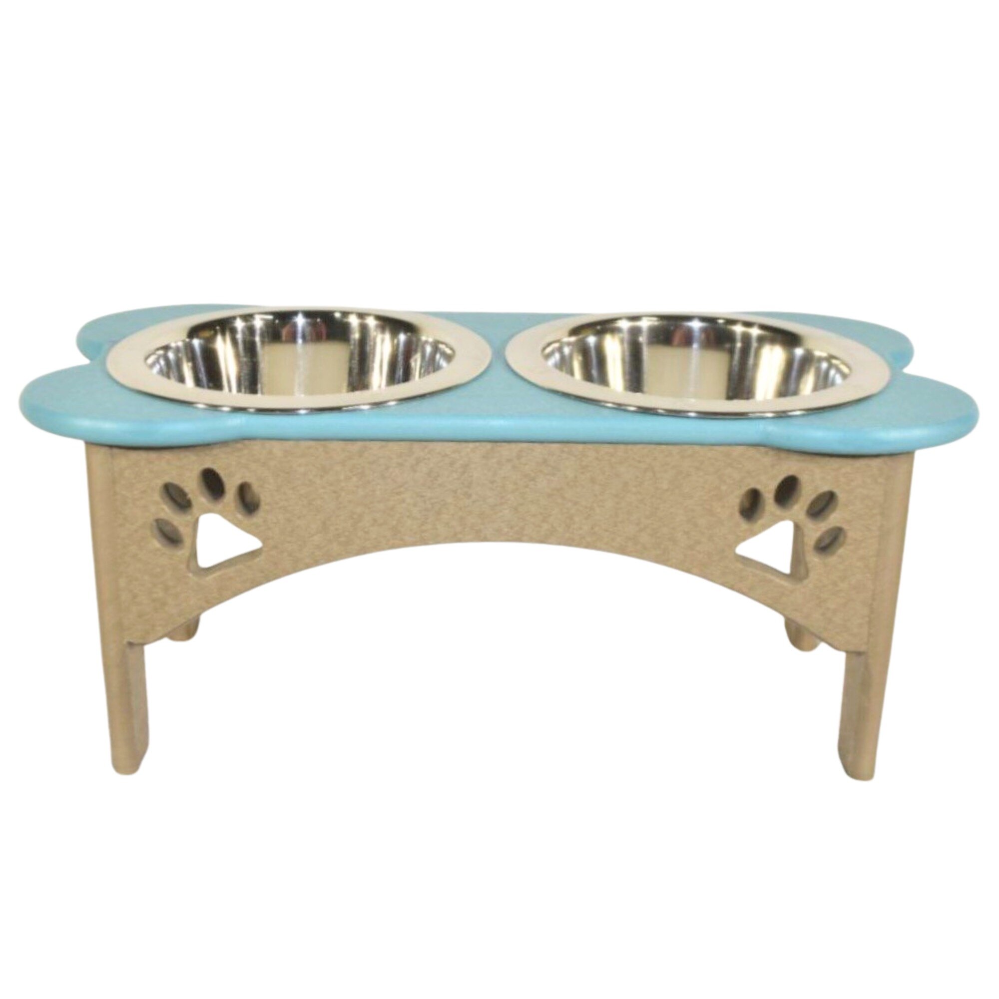 Amish Made Poly Lumber Large Raised Dog Bowl Feeder 8 Cups