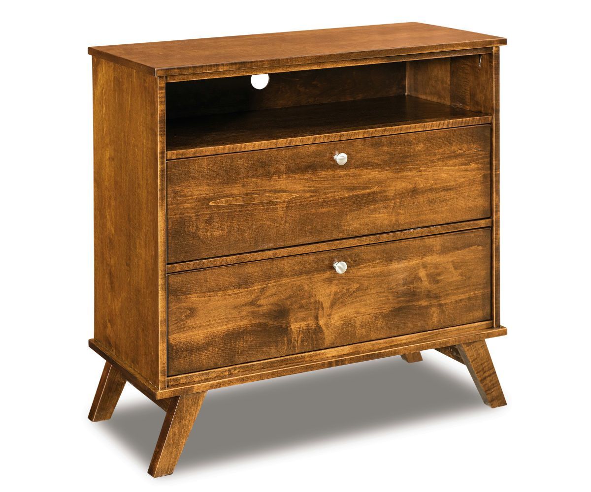 Mid Century Modern Media Chest of Drawers from DutchCrafters Amish
