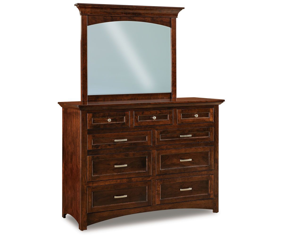 Broderick 9Drawer Dresser with Optional Beveld Mirror from