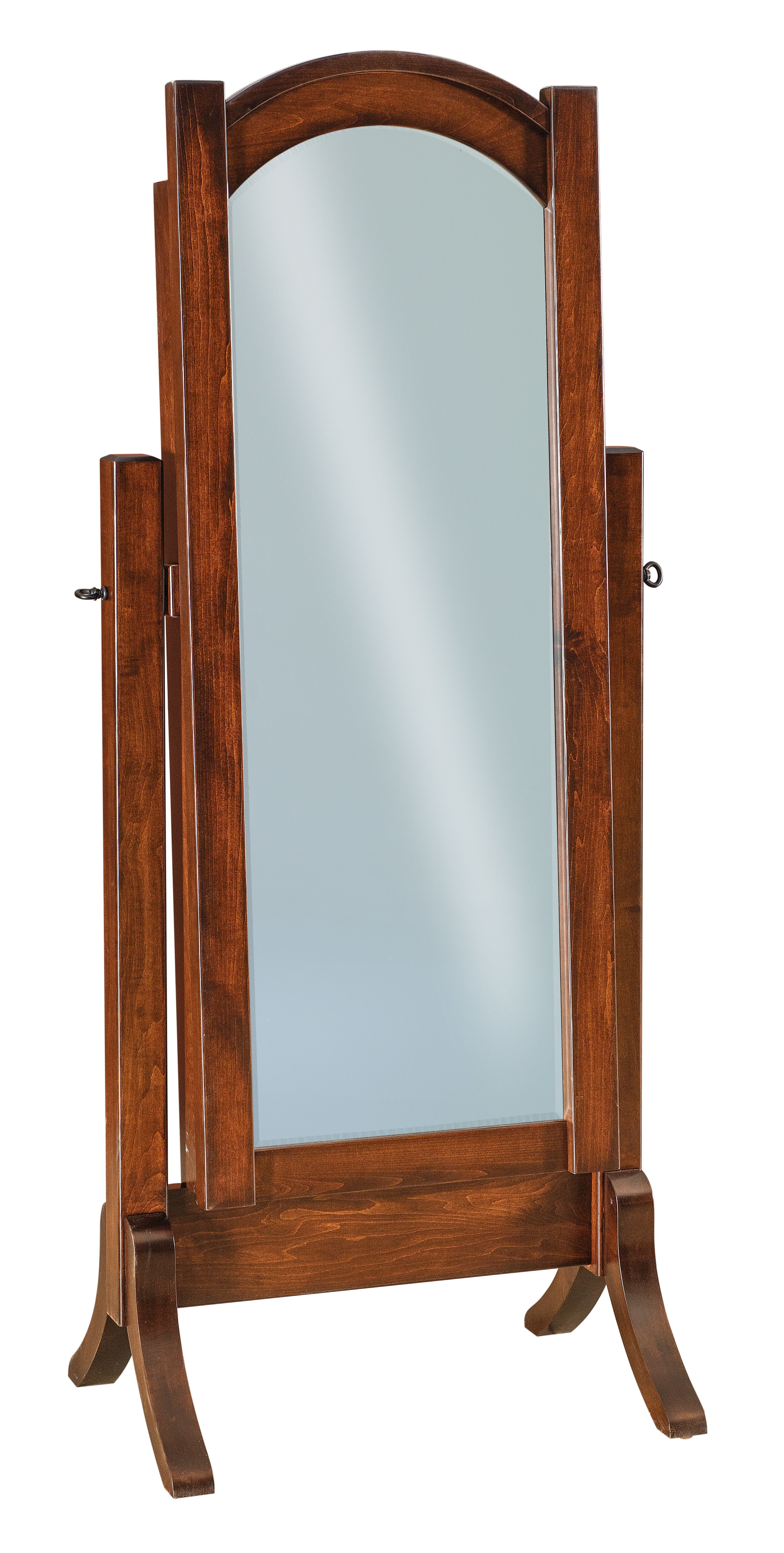 Standing Beveled Cheval Mirror with Optional Jewelry Storage from