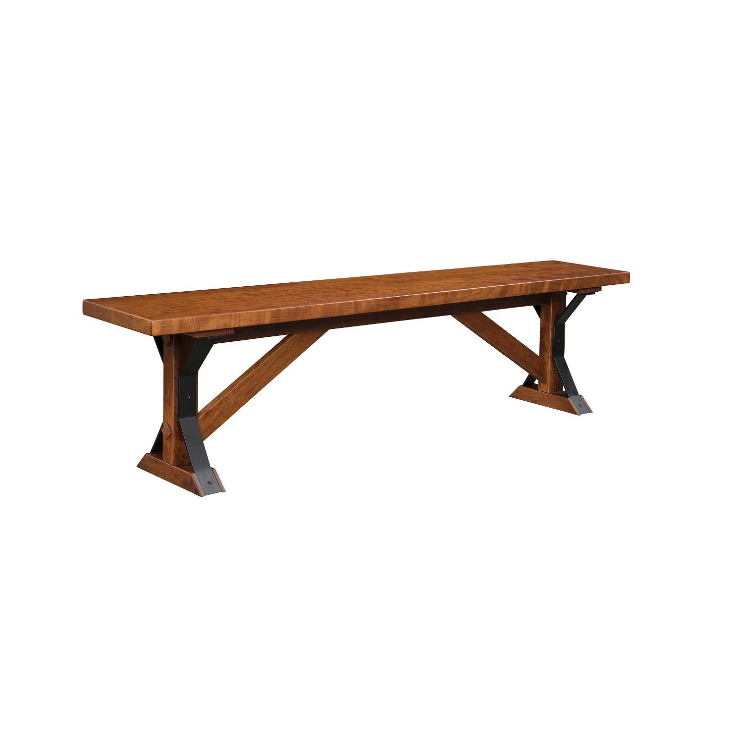 Solid Wood Loft Backless Dining Bench from DutchCrafters Amish