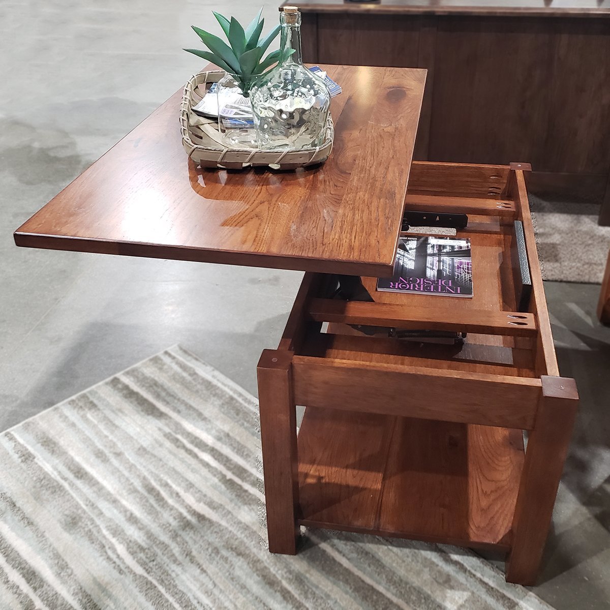 Amish Clarity Lift Top Coffee Table