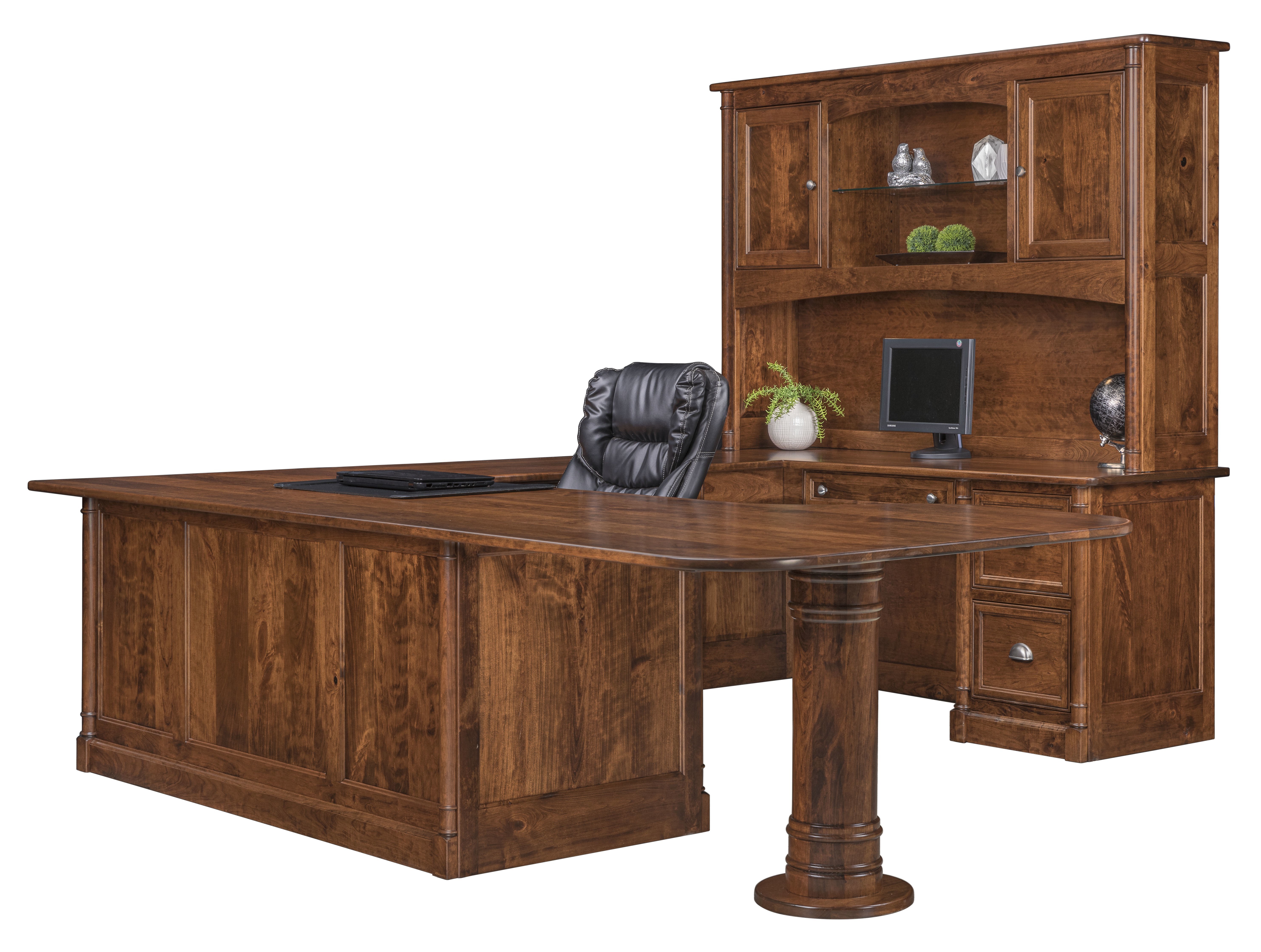Rivenspire U-Shape Desk with Optional Hutch Topper from