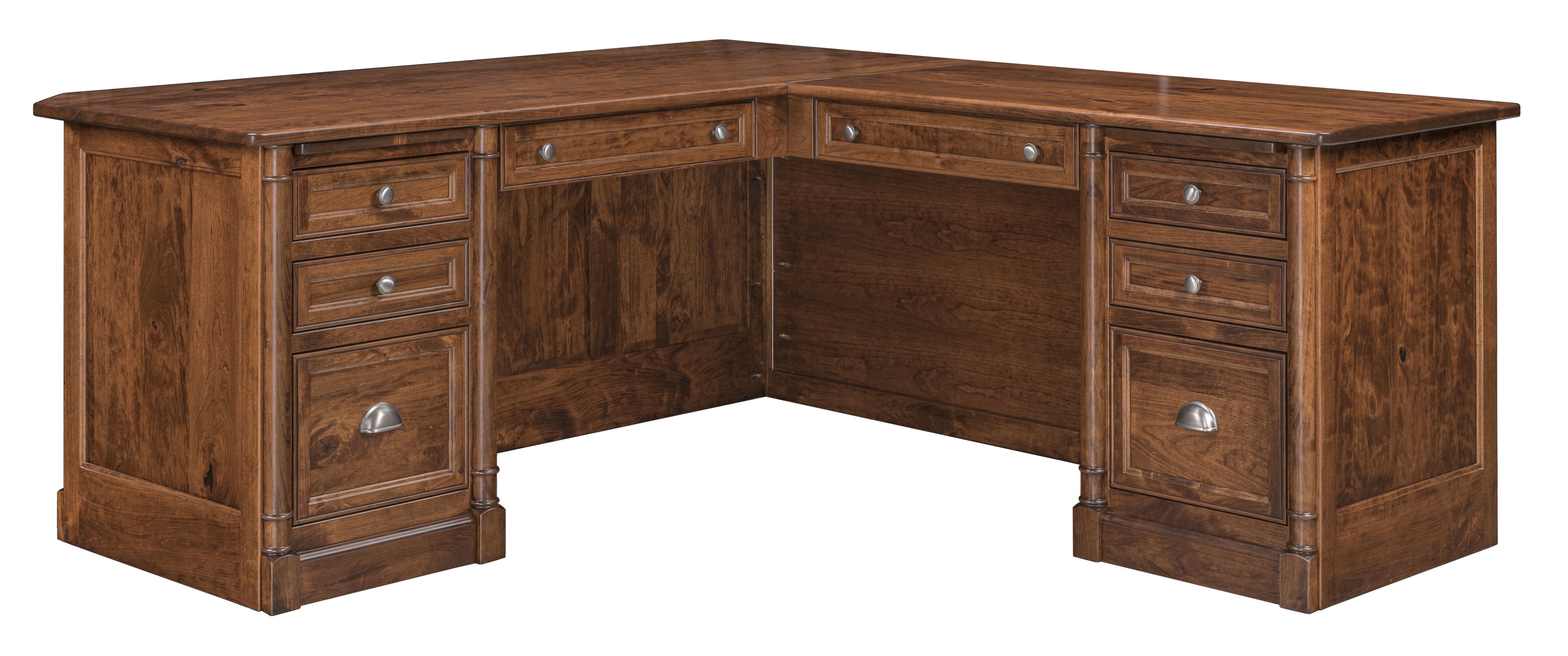 Rivenspire Corner Desk with Optional Hutch Topper from DutchCrafters