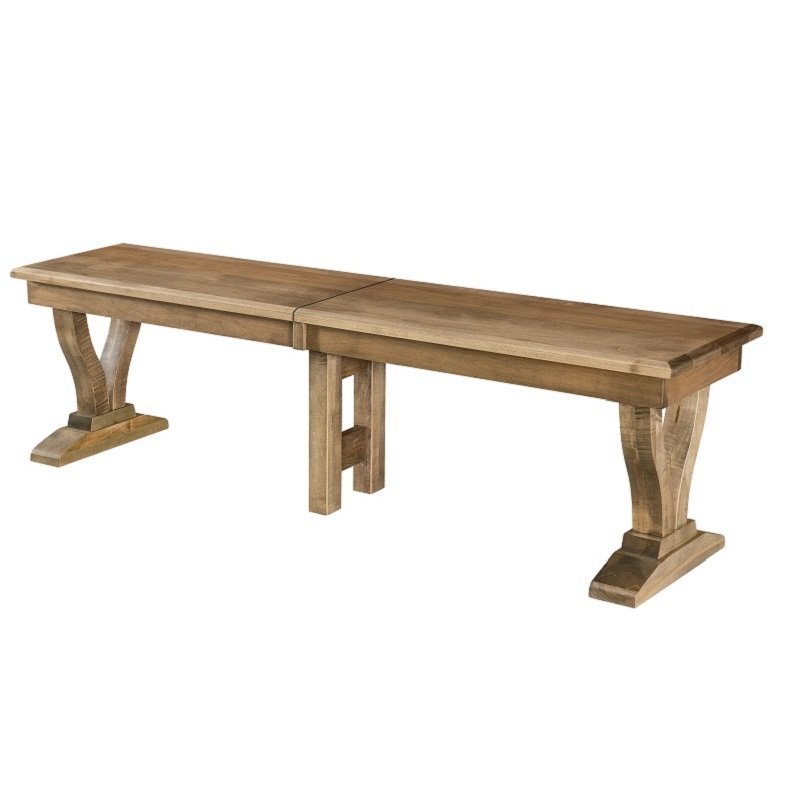 Solid Wood Manhattan Dining Bench from DutchCrafters Amish Furniture