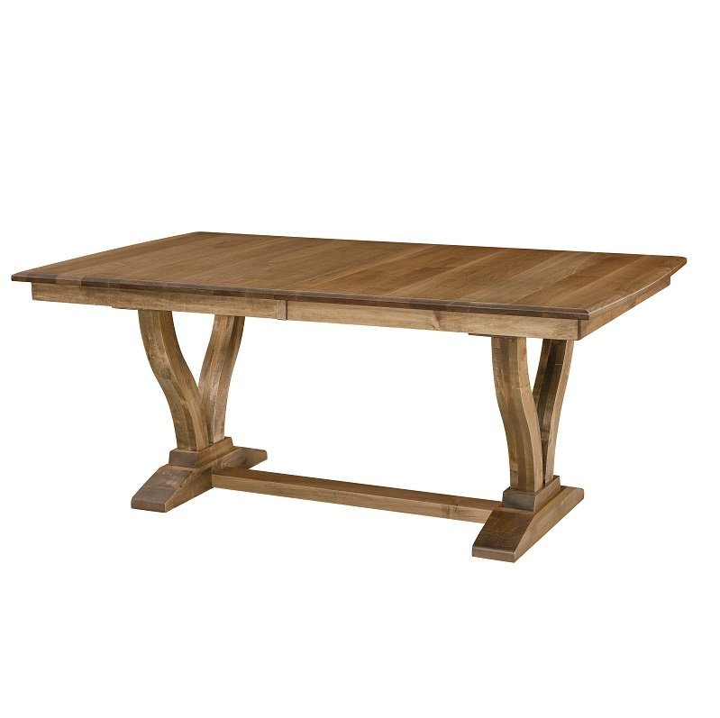 Solid Wood Manhattan Trestle Dining Table from DutchCrafters Amish