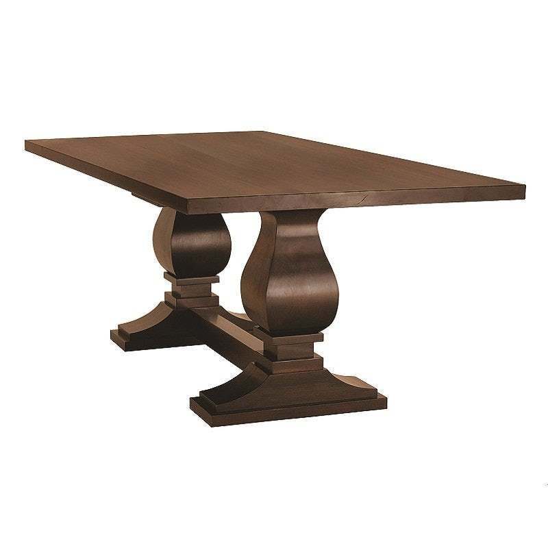 Hardwood Double Pedestal Dining Table from DutchCrafters Amish