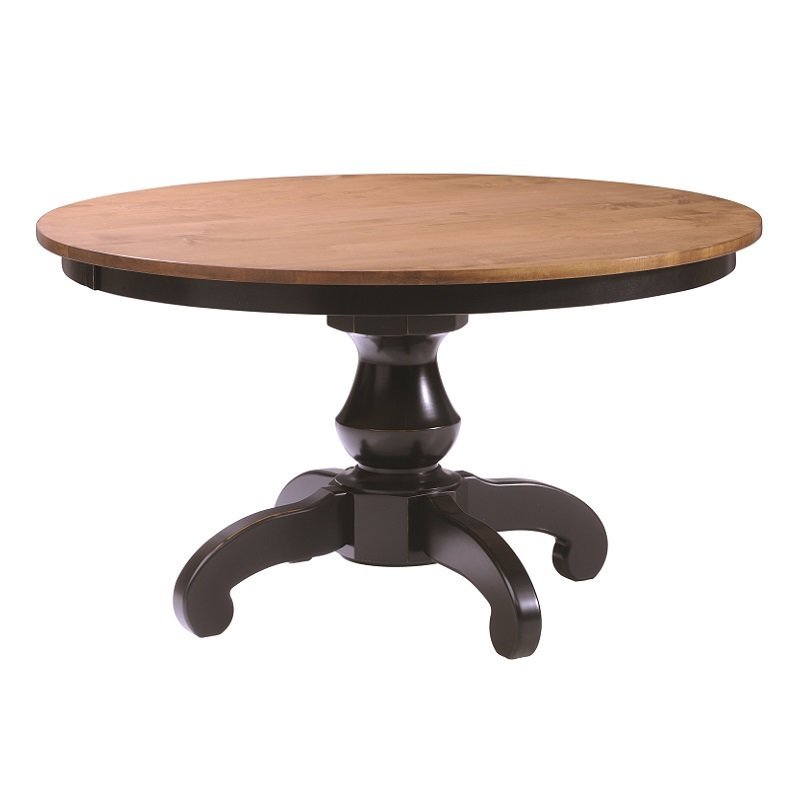 Solid Wood Single Pedestal Dining Table from DutchCrafters Amish