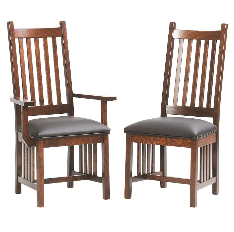 Traditional Mission Dining Chair from DutchCrafters Amish Furniture