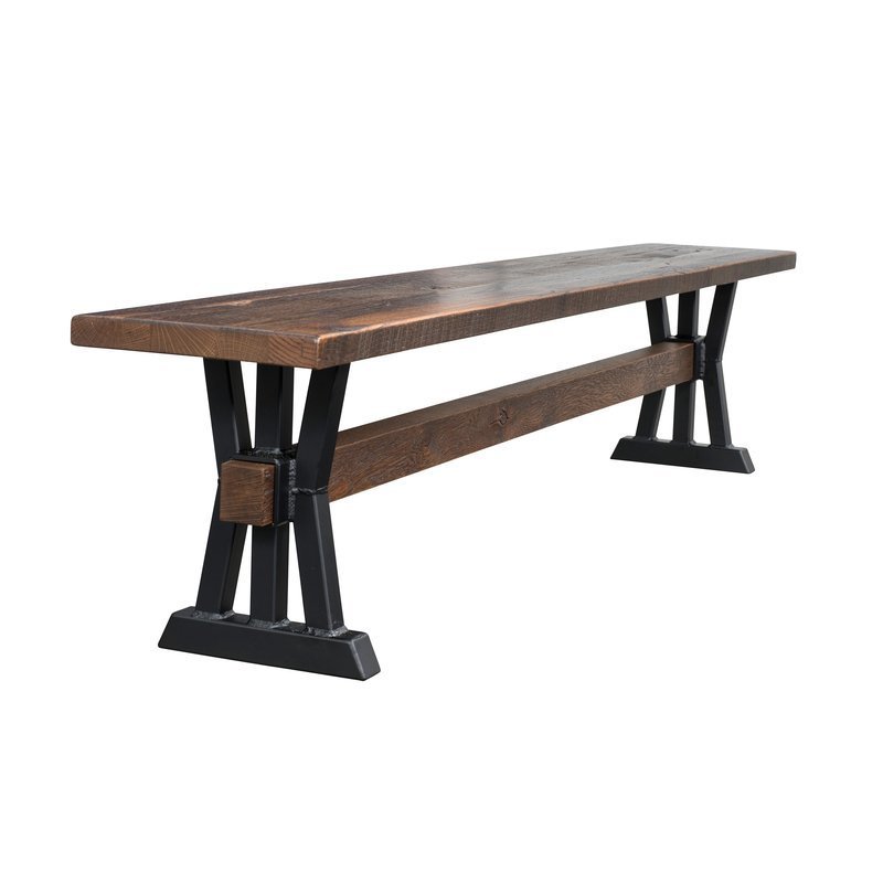 Boston Reclaimed Barnwood Dining Bench from DutchCrafters Amish