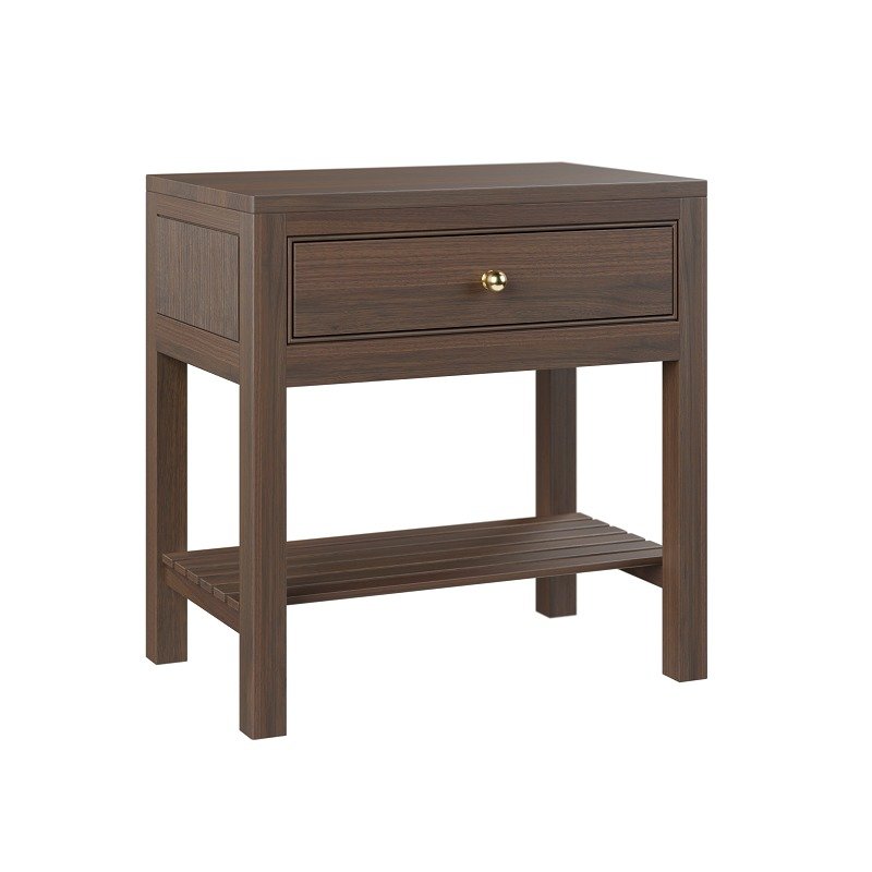 Contemporary 1-Drawer Nightstand with Shelf | DutchCrafters