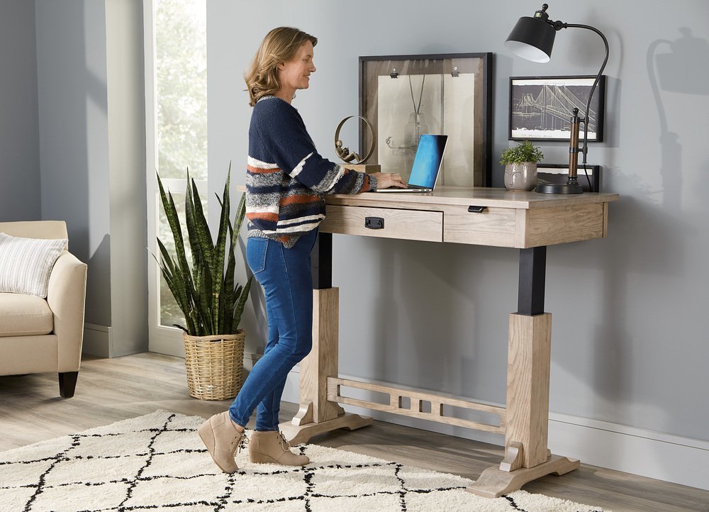 Mission Standing Desk with Electric Lift Top - Quick Ship from