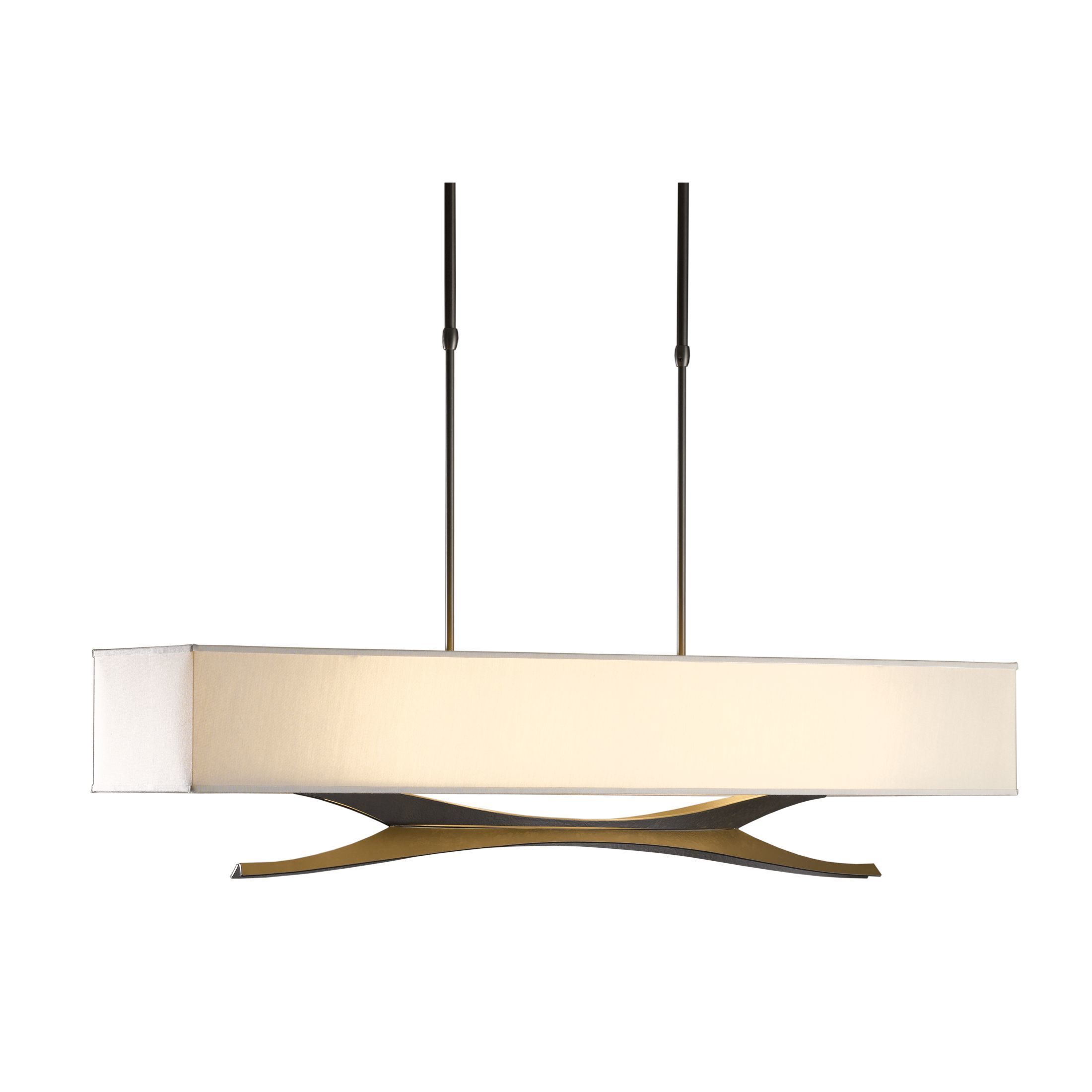 Hubbardton Forge 131204-1022 Exos Linear Multi Light Pendant Vintage Opal Long | Platinum in Silver, image size:2200x2200