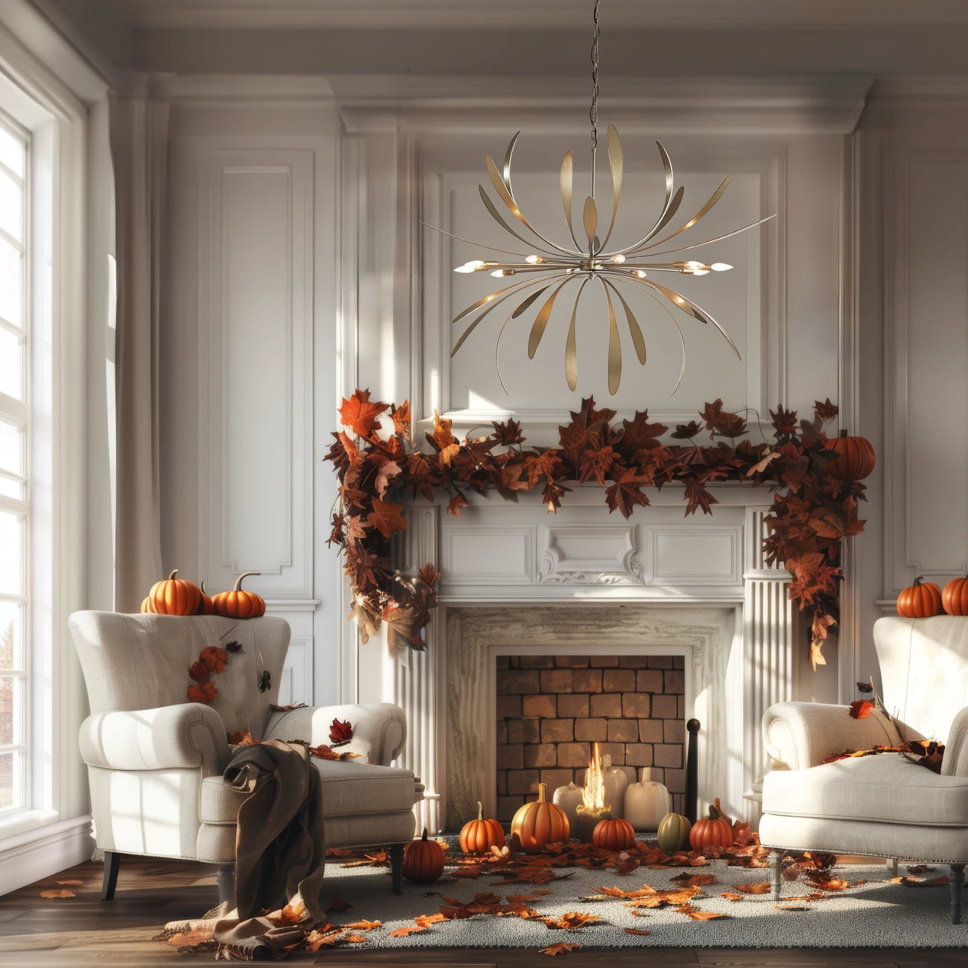 Hubbardton Forge Dahlia Large Chandelier from DutchCrafters Amish