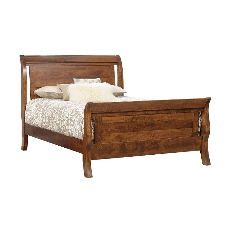 Tracey Ann Solid Wood Sleigh Bed from DutchCrafters Amish Furniture