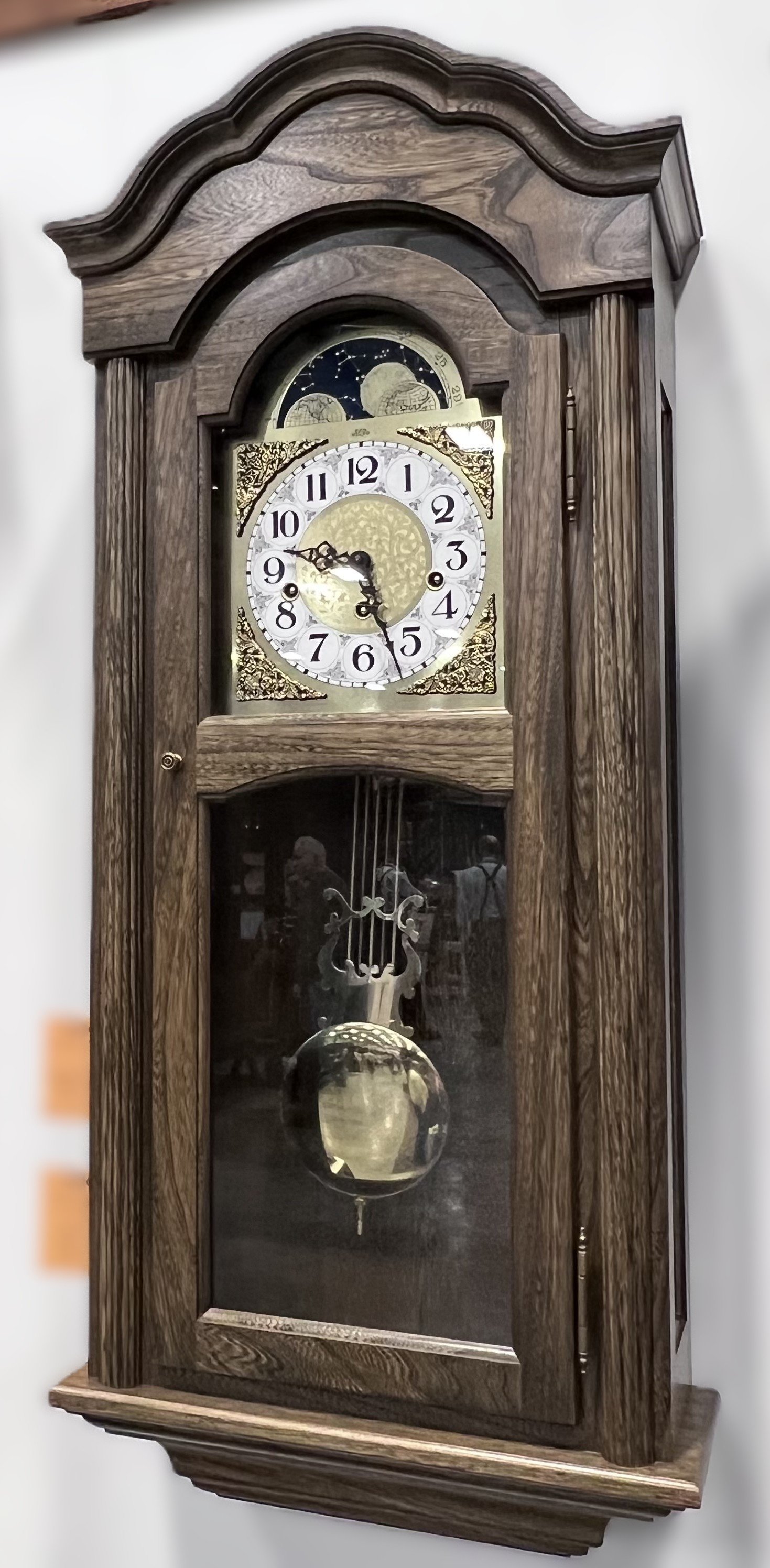Solid Wood Wall Clock with Westminster Chime | Amish Handcrafted