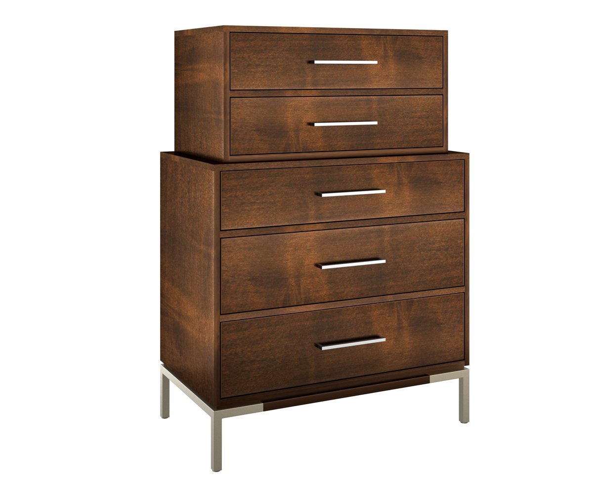 Solid Wood Modern 5-Drawer Chest of Drawers from DutchCrafters Amish