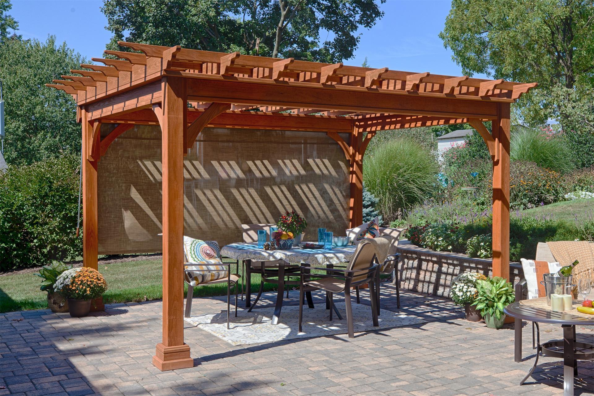 12' x 14' DIY Pergola Kit from DutchCrafters Amish Furniture