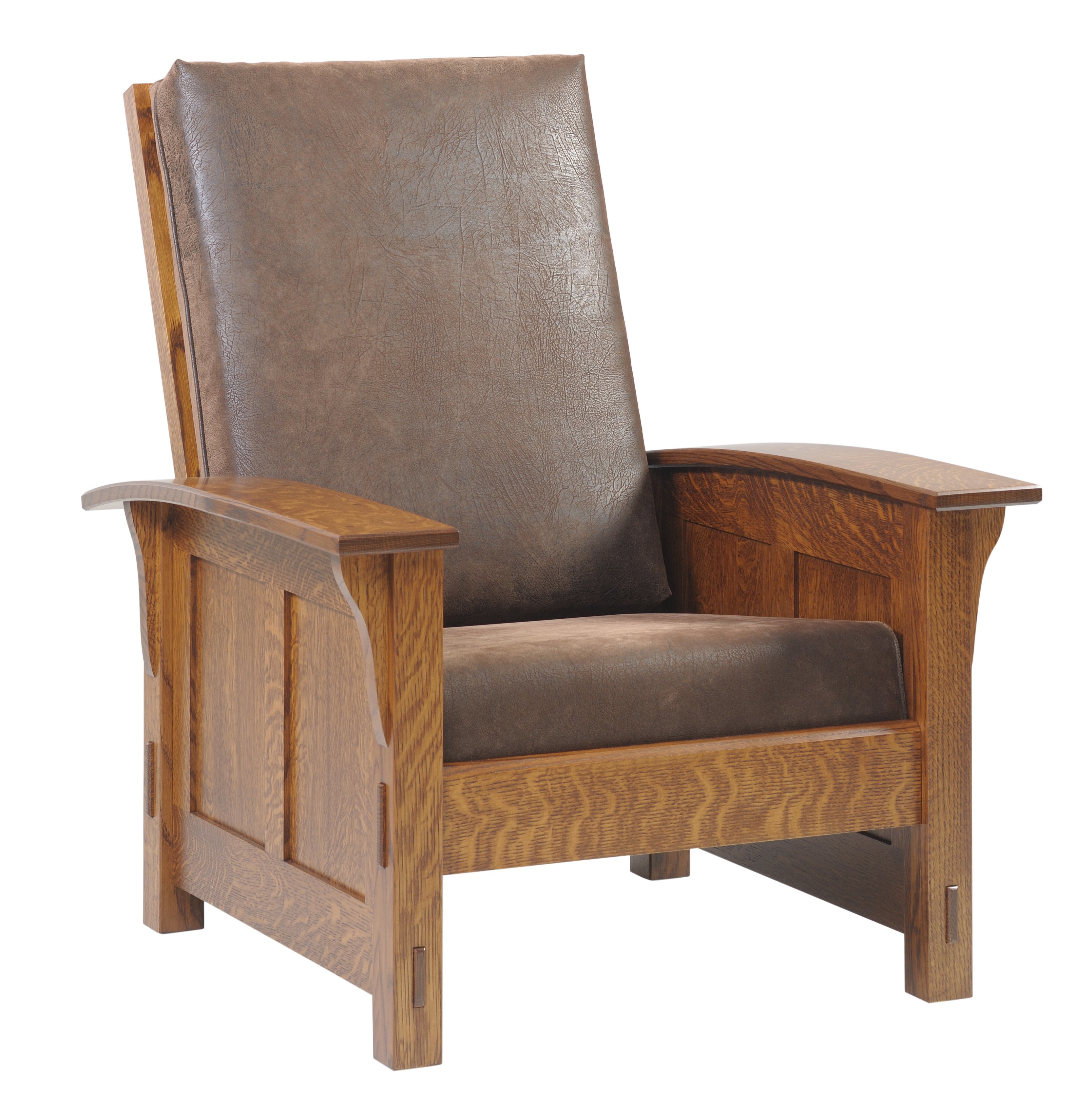 Shaker Wood High-Back Upholstered Accent Lounge Chair | DutchCrafters