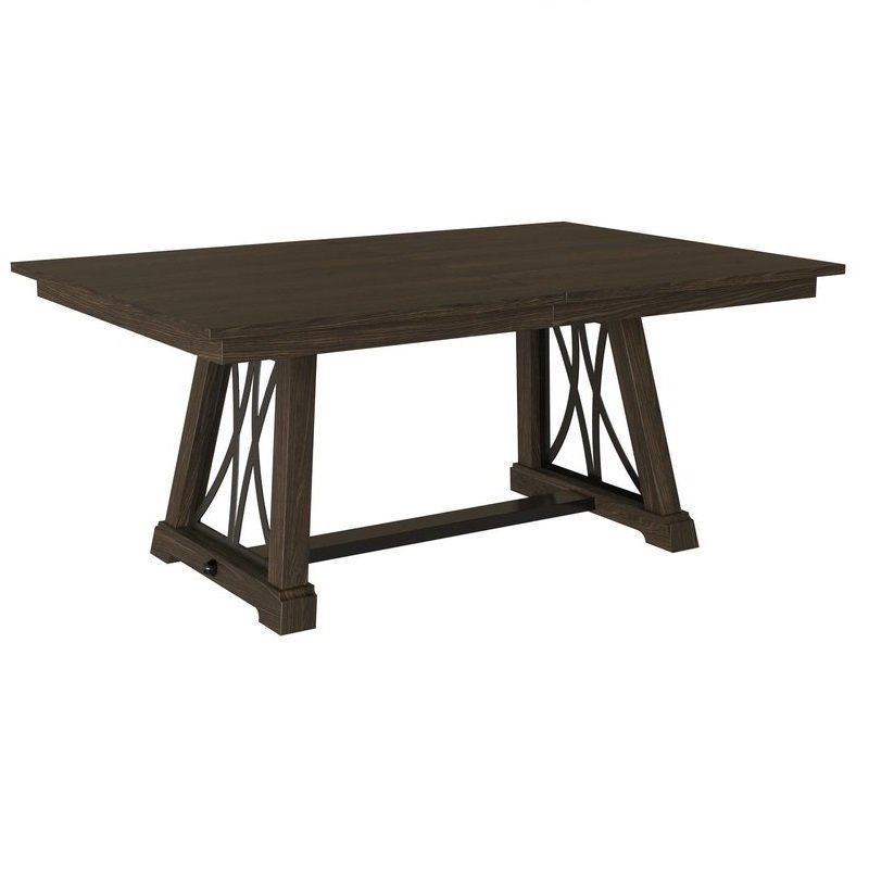 Hardwood Modern Trestle Table from DutchCrafters Amish Furniture