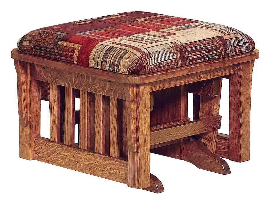 Quick-Ship Oak Wood Mission Swivel Glider Chair | Amish Made in USA