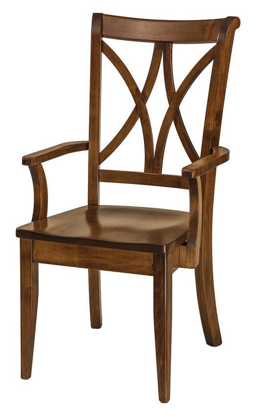 Quick Ship Maple Double Cross Back Dining Chair - DutchCrafters
